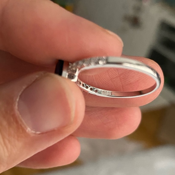 Sapphire and diamonds ring size 6 - Picture 6 of 6